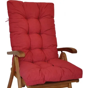 Podsedák Nábytek PEGAS Polstr na teakové zahradní křeslo vysoké - látka vínový melír