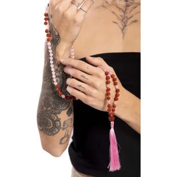 Souprava šperků Meditační náhrdelník MALA růžový I.