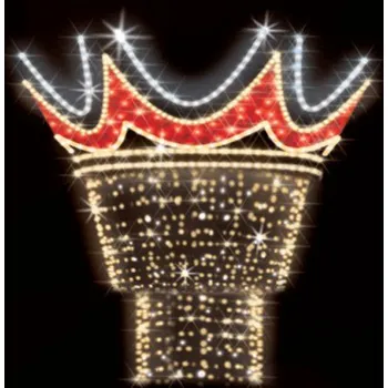 Vánoční světelný řetěz Polamp POL-1034 - 3D dekorace - Ozdoba sloupů - 150 x 100 cm