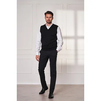 Pánská vesta Pánská vlněná vesta Barva: Černá, Velikost: 50, Střih: REGULAR FIT