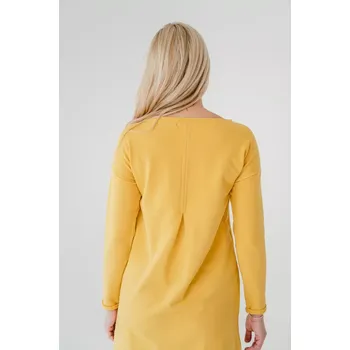 Dámské šaty Dámské teplákové mikino-šaty MAYA hořčicové - ČESKÁ VÝROBA - SMAYEM