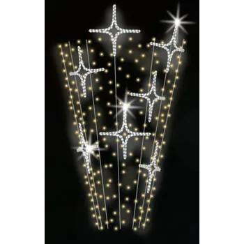 Vánoční světelný řetěz Polamp POL-0746 - 3D dekorace - Ozdoba sloupů - Ø300cm