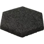 Fibrotech Akustický obkladový panel Hexagon, bílý cement, dřevitá vlna, 250 × 289 × 25 mm, černá, 18 ks 2132448