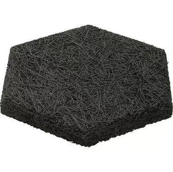 Obklad Fibrotech Akustický obkladový panel Hexagon, bílý cement, dřevitá vlna, 250 × 289 × 25 mm, černá, 18 ks 2132448