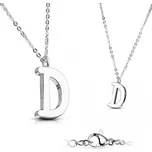 Ocelový řetízek s přívěskem iniciála D