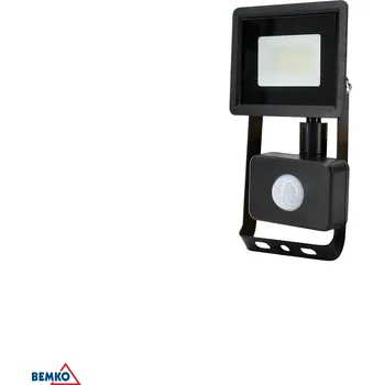 Bemko LED reflektor KASTEL LED 2 10W 4000K IP65 černá s čidlem pohybu