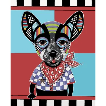 ZUTY Malování podle čísel - PES ČIVAVA (JONNA JAMES) Rozměr: 40x50 cm, Rámování: bez rámu a bez vypnutí plátna