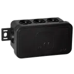 Instalační krabice V8 80x45 IP54 8 vstupů - víčko systém klik - černá