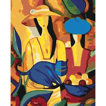 ZUTY Malování podle čísel - ABSTRAKTNÍ ŽENY Rozměr: 40x50 cm, Rámování: bez rámu a bez vypnutí plátna