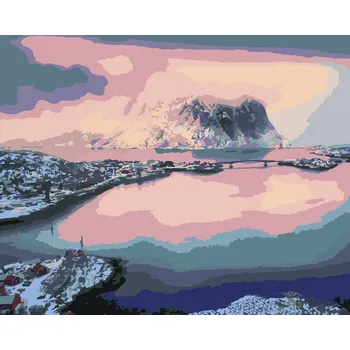 ZUTY Malování podle čísel - KRÁSNÉ NORSKO Rozměr: 40x50 cm, Rámování: vypnuté plátno na rám