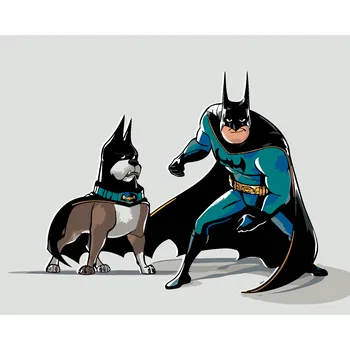 ZUTY Malování podle čísel - BATMANŮV NEJLEPŠÍ PŘÍTEL (DC LIGA SUPERMAZLÍČKŮ) Rozměr: 40x50 cm, Rámování: bez rámu a bez vypnutí plátna