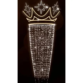 Vánoční světelný řetěz Polamp POL-1742 - 3D dekorace - Ozdoba sloupů - 300 x 100 cm