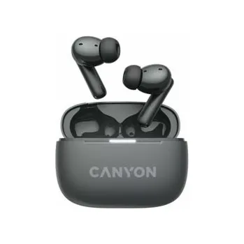 Sluchátka CANYON OnGo 10 ANC, TWS-10 ANC+ENC sluchátka s mikrofonem, BT V5.3 BT8922F, pouzdro 500mAh+40mAh, Quick charge, šedá