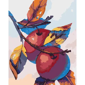 ZUTY Malování podle čísel - JABLKA Rozměr: 40x50 cm, Rámování: bez rámu a bez vypnutí plátna