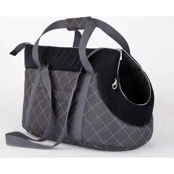 Pelíšek pro psa HobbyDog Taška pro psa cestovní - šedá s černou Velikost: R2 - 25 x 50 cm