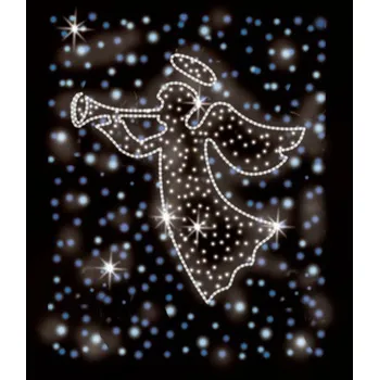 Vánoční světelný řetěz Polamp POL-0193 - 2D dekorace - Anděl - 140 x 100 cm