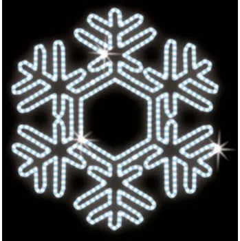 Vánoční světelný řetěz Polamp POL-0099 - 2D dekorace - Vločka - Ø150cm