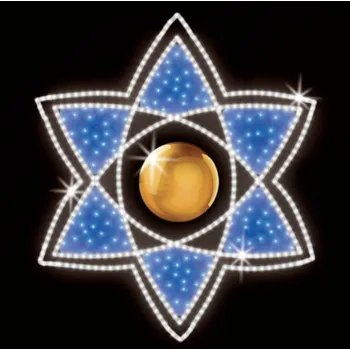 Vánoční světelný řetěz Polamp POL-0093MB-1 - 2D dekorace - Vločka - Ø 100 cm