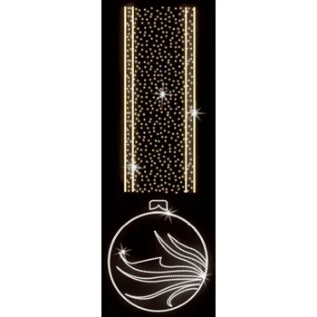 Vánoční osvětlení Polamp POL-1219 - 2D dekorace - Ozdoba sloupů - 300 x 100 cm