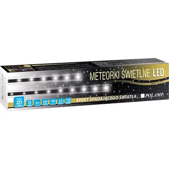 Vánoční světelný řetěz Polamp Světelné vánoční rampouchy Varianty barev vánočních dekorací: 25cm, balení 5ks - studená bílá