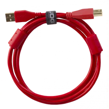 Datový kabel UDG Ultimate Audio Cable USB 2.0 A-B Red Straight 2m (USB kabel, délka 2m, rovný, červená barva)