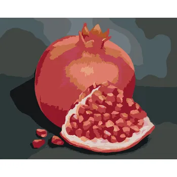 ZUTY Malování podle čísel - GRANÁTOVÉ JABLKO 2 (MYROSLAVA VOLOSCHUK) Rozměr: 40x50 cm, Rámování: bez rámu a bez vypnutí plátna