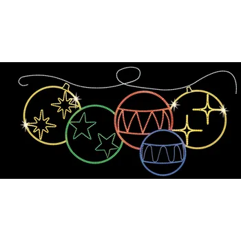 Vánoční světelný řetěz Polamp POL-0403 - 2D dekorace - více ozdob - 150 x 300 cm
