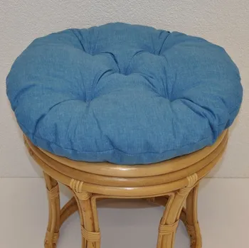 Podsedák Nábytek PEGAS Polstr na ratanovou taburetku průměr 40 cm - tyrkysový melír