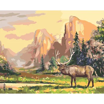 ZUTY Malování podle čísel - LOS NA JAŘE (D. RUSTY RUST) Rozměr: 40x50 cm, Rámování: bez rámu a bez vypnutí plátna