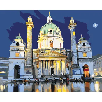 ZUTY Malování podle čísel - ST. CHARLES VE VÍDNI Rozměr: 40x50 cm, Rámování: vypnuté plátno na rám