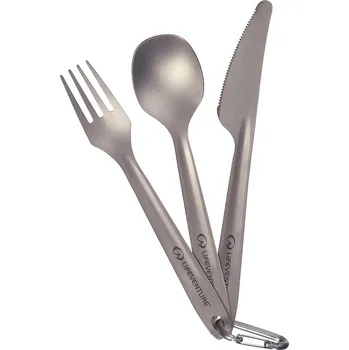 Kempingové nádobí Titanový příborový set Lifeventure Superlight Titanium Cutlery Set