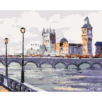 ZUTY Malování podle čísel - POHLED NA LONDÝN Rozměr: 40x50 cm, Rámování: bez rámu a bez vypnutí plátna