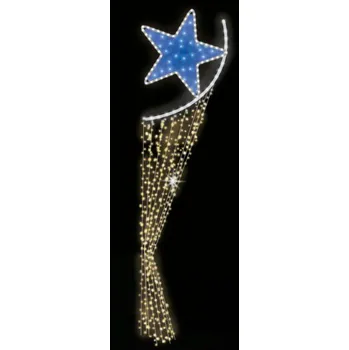 Vánoční světelný řetěz Polamp POL-1209 - 2D dekorace - Ozdoba sloupů - 225 x 75 cm