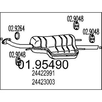 Auto-moto Zadní tlumič výfuku MTS 01.95490