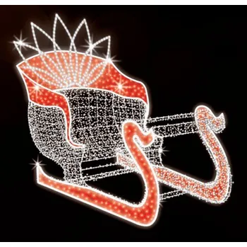 Vánoční světelný řetěz Polamp POL-1943 - 3D dekorace - Sáně - 170 x 200 x 80 cm