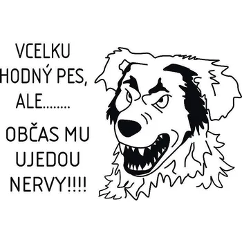 Značení Plastová cedulka ALM - VCELKU HODNÝ PES