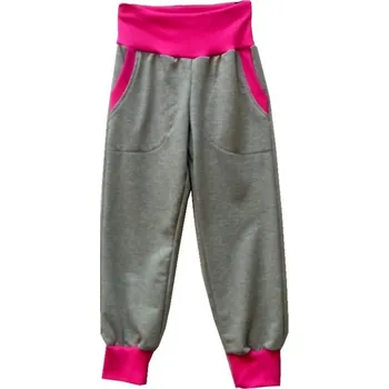 Dětské bavlnšné tepláky s lemem vel.104