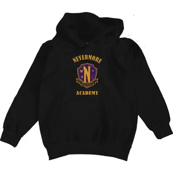 Chlapecká mikina Dětská mikina s kapucí s potiskem Nevermore academy dětské