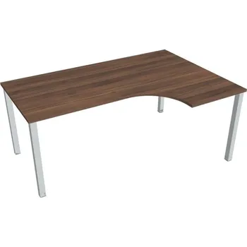 Kancelářský vozík HOBIS kancelářský stůl tvarový, ergo levý - UE 1800 60 L, ořech + doprava zdarma