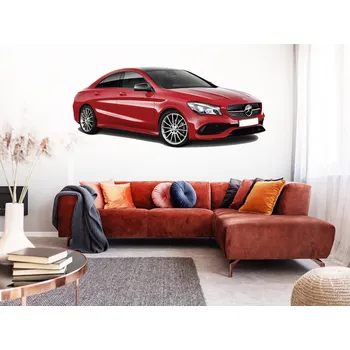 Samolepící dekorace Mercedes Benz CLA samolepka na zeď 48 x 20 cm