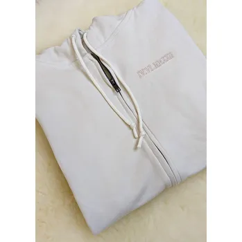 Dámská mikina Dámská mikina na zip s datem v římských číslech Barva: Béžová s béžovou nití, Velikost: XL