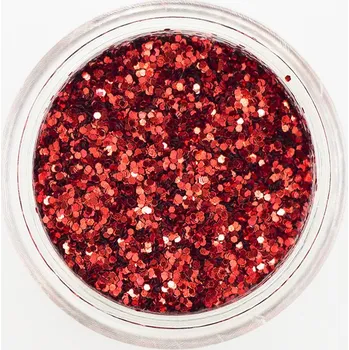 Brokát na zdobení nehtů - Červená