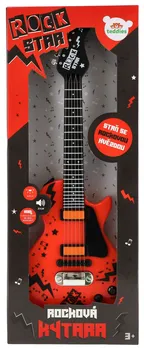Hudební nástroj pro děti Teddies Rock Star elektrická kytara červená