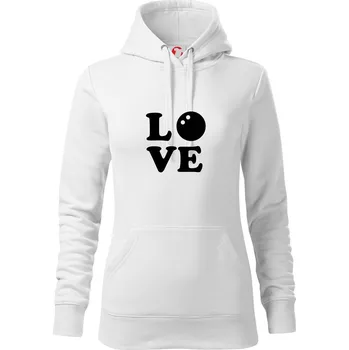 Dámská mikina Squash love - Mikina dámská Cape s kapucí - M ( Bílá )