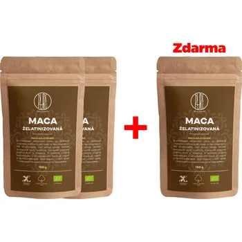 Přírodní produkt BrainMax Pure® Maca želatinovaná BIO prášek, 150 g, 2+1 ZDARMA *CZ-BIO-001 certifikát