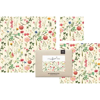 Little Bee Fresh Set 3 Bio Voskovaných Ubrousků - Ovocný Sad
