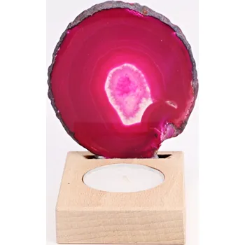 Svícen Magieprirody.cz Achátový svícen plát 8 cm - Top kvalita #361