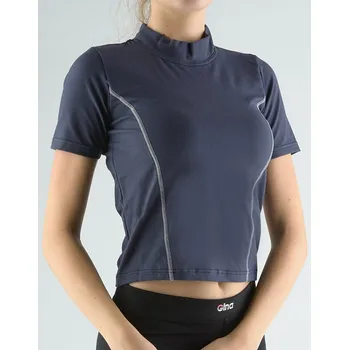 Gina Tričko s krátkým rukávem a 98019P tm.popel-šedobílá M