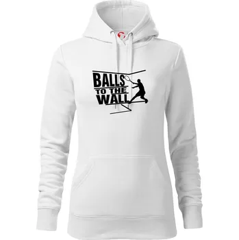 Dámská mikina Balls to the Wall squash - Mikina dámská Cape s kapucí - XL ( Bílá )