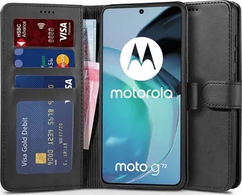 Pouzdro na mobilní telefon Tech Protect Wallet pro Motorola Moto G72 černé
